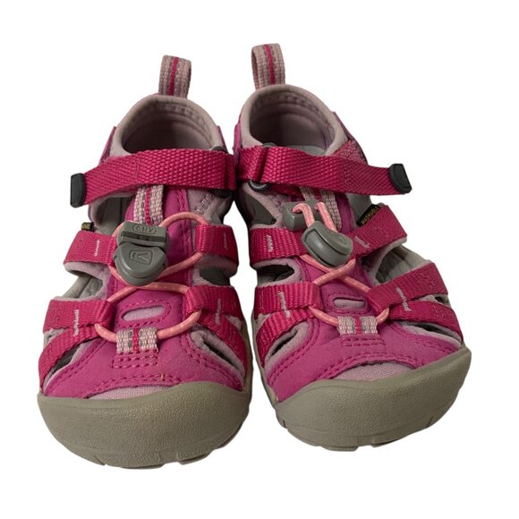 Keen Newport H2 Sandals Pink Washable Hook & Loop Fisheman Little Kids size 8 US - Picture 4 of 8
